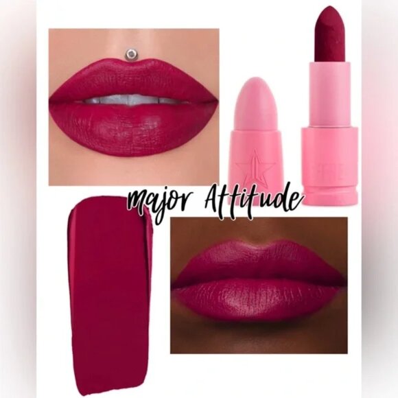 Jeffree Star MAJOR ATTITUDE Velvet Trap LIPSTICK Soft MATTE Vibrant BERRY Glam - Picture 3 of 7